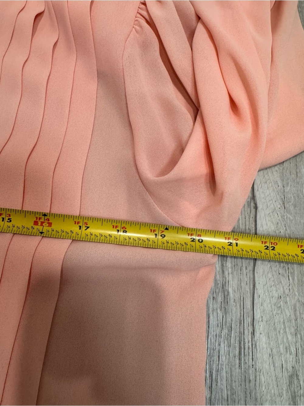 Vtg 80s Diversity Peach Salmon Blouse Pleated Embroidered Collar Sz 12 Korea - Picture 11 of 13